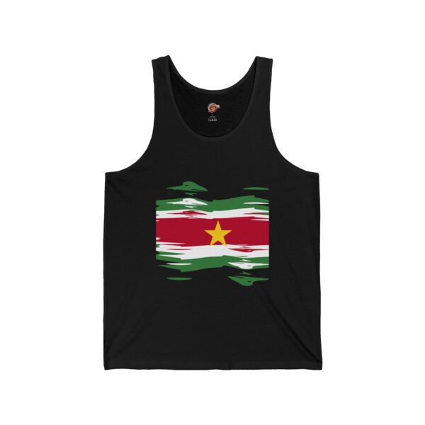 Surinamese Flag Unisex Jersey Tank – Celebrate Your Heritage in Style - Image 3