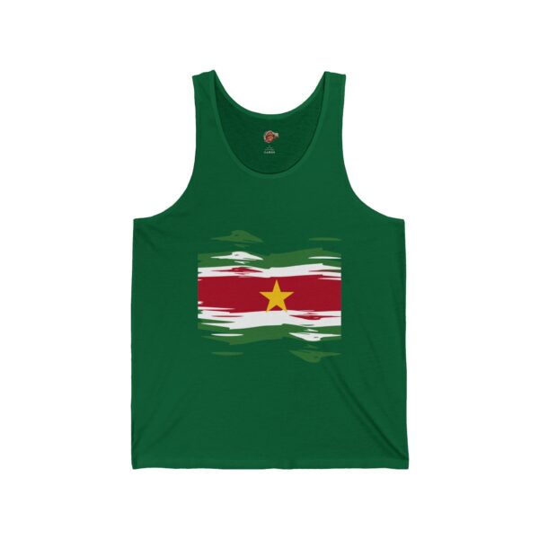 Surinamese Flag Unisex Jersey Tank – Celebrate Your Heritage in Style - Image 9