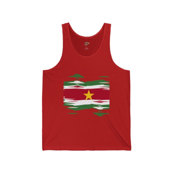 Surinamese Flag Unisex Jersey Tank – Celebrate Your Heritage in Style - Image 15