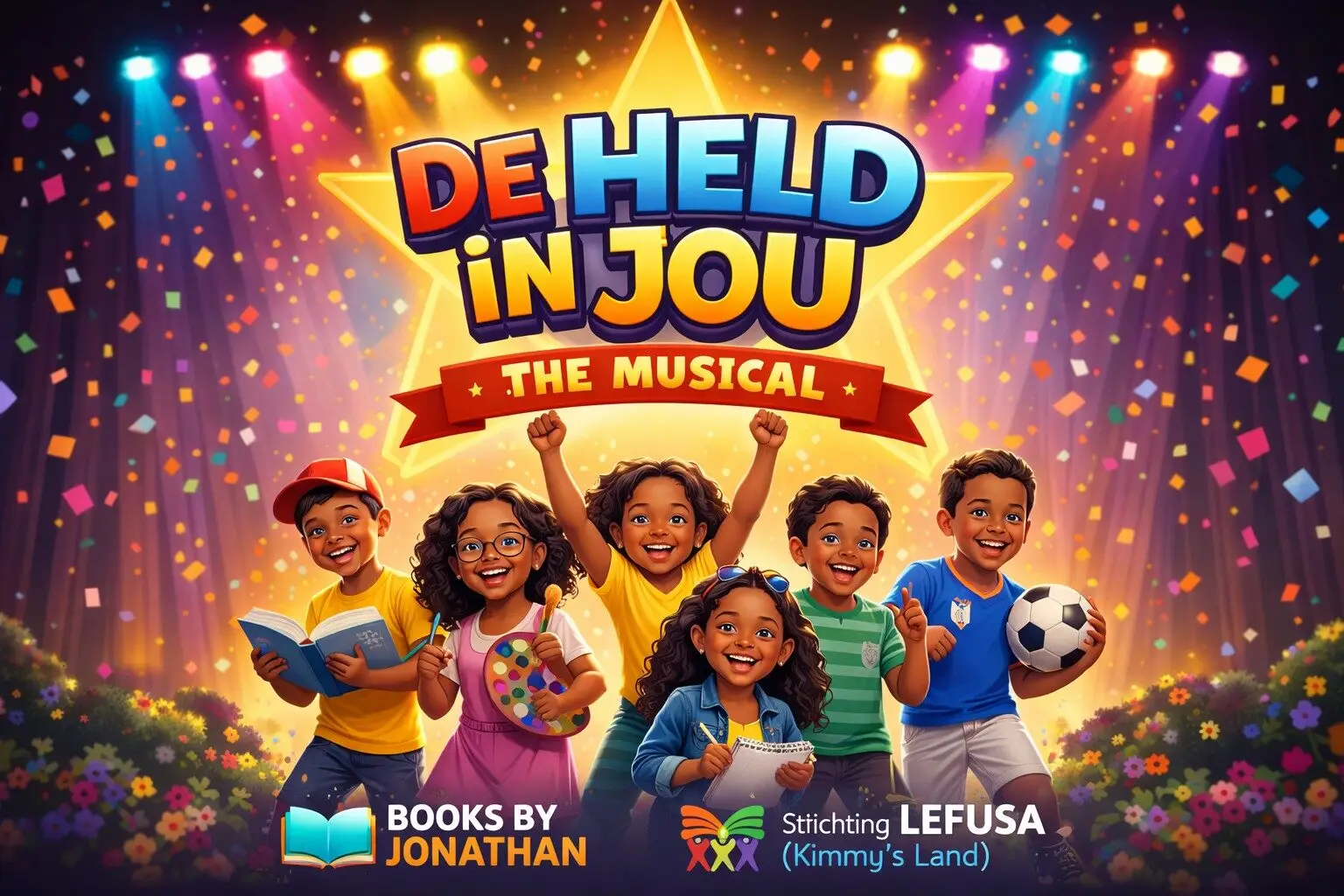 Banner voor Educatieve Musical – De Held in Jou Kinderen in Suriname